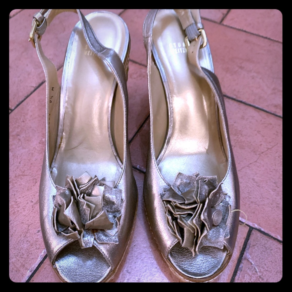 Stuart Weitzman corkscrew wedges, brand new